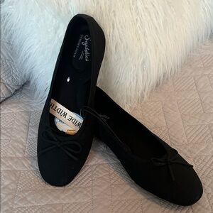 Seychelles Black Knit Bow Ballet Flats